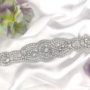 Romantic Crystal Bridal Belt, Wedding Dress Belt, Wedding Belt, Wedding Sash, Rhinestone Belt, Belt for Bride Dress, Bridal Sash