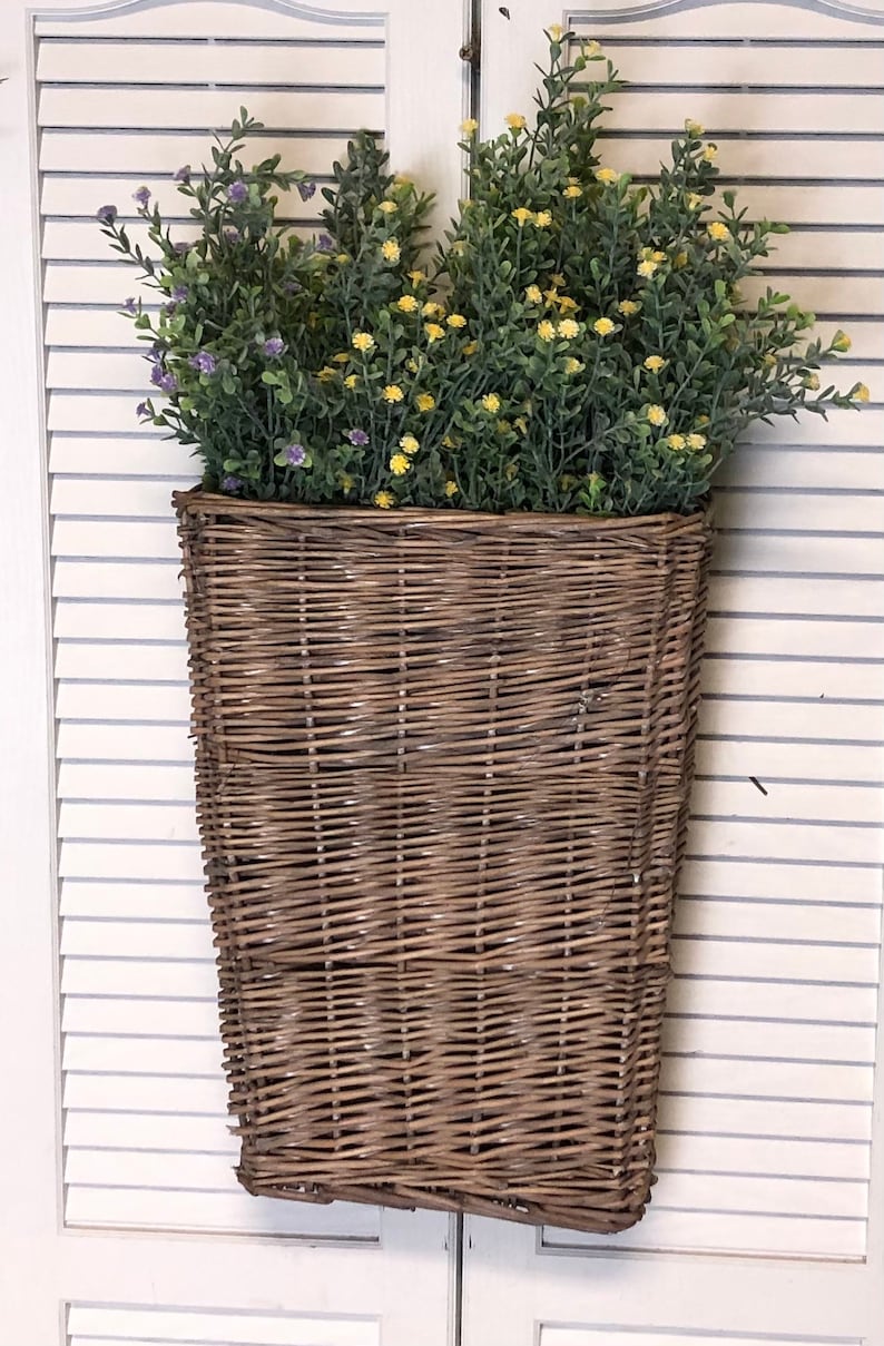 Willow Wall Basket/ Door Baskets/ Wall Baskets/ Farmhouse/ Etsy