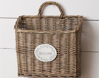 Door Basket/ Wall Basket / Floral Design / Silk Flowers/ Welcome Basket/ Farmhouse Decor/ Home Decor / DIY / Craft /