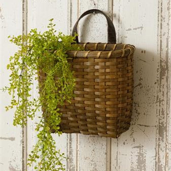 New Door Basket/ Wall Basket/ Floral Design Basket/ Silk Flower Container/ Farmhouse Decor Crafting Basket/ DIY Basket for Front Door