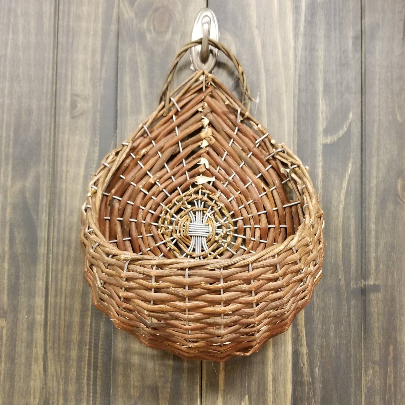 Willow Door Basket /woven Willow Wall Basket/door Basket/wall Etsy