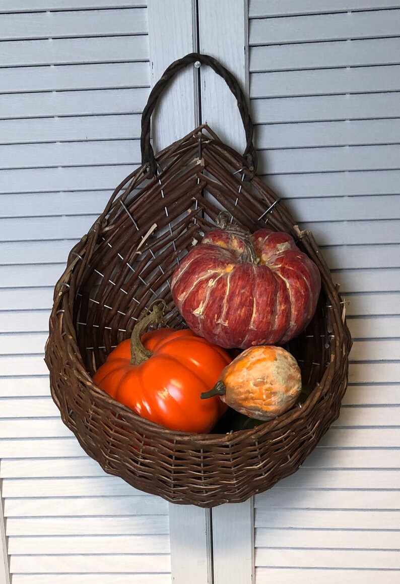 Willow Door Basket /woven Willow Wall Basket/door Basket/wall Etsy UK