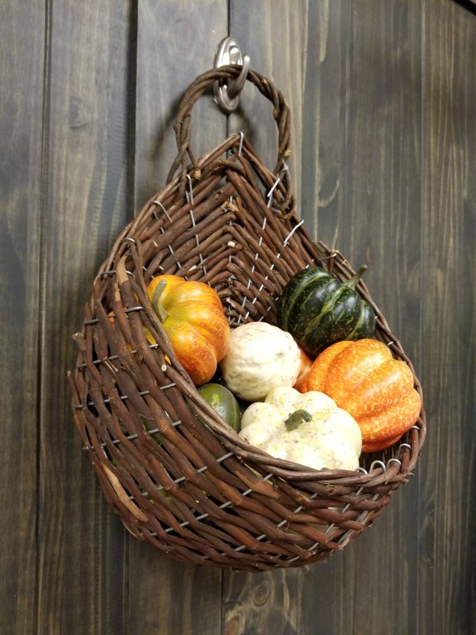 Willow Door Basket /woven Willow Wall Basket/door Basket/wall Etsy