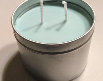 Wizardry School Treasure Candles (unscented/ 90% soy) - Green wax/ Silver tin