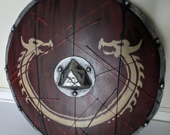 D20 shield, dragon - 21" diameter