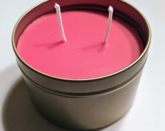 Wizardry School Treasure Candles (unscented/ 90% soy) - Red wax/ Gold tin