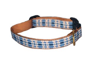 Blue Plaid Collar