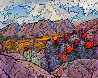 CANVAS Organ Mtns New Mexico in Las Cruces Horizontal Canvas Gallery Wraps
