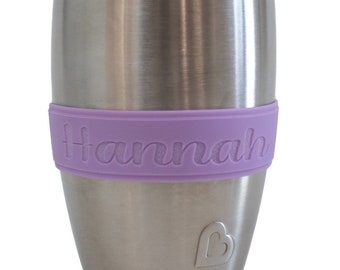 Custom Engraved Silicone Bottle Band: Sippy Cup Label