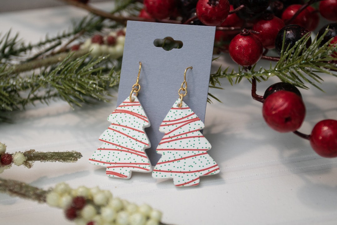 Christmas Tree Cake Earrings Little Debbie Acrylic Earrings Etsy