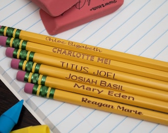 Personalized  Pencils, Personalized School Supplies, Back to School, Class Gifts, Teacher Gifts, Classmates