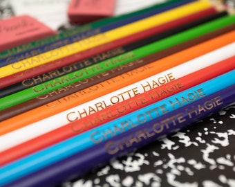 Custom Engraved Crayola Color Pencils: Back to School Gift