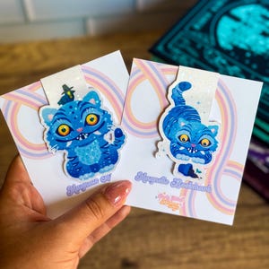 Derpy Tiger Magnetic Glitter Laminated Bookmark: KPDH, KPop, Demon Hunter