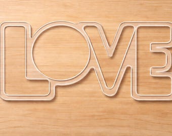 LOVE Acrylic Router Template | Charcuterie Board Template | 1/4" Acrylic | Food Board Routing Jig | Valentine Board Template