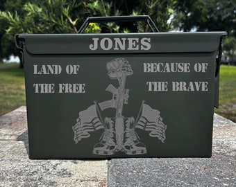 Personalized Laser Engraved Ammo Can: Custom Steel Box Gift