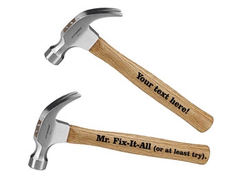 Personalized Hammer - Custom Engraved Father's Day Gift, Gift for Him, Groomsman Gift, Best Man Gift