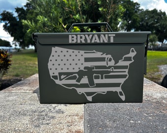 Personalized Laser Engraved Ammo Can: Custom Steel Box Gift