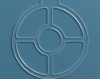 12” Christmas Ornament Charcuterie Board Acrylic Router Template – 1/4” Clear Acrylic Cutting Template for Woodworking