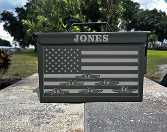 Personalized Laser Engraved Ammo Can: Custom Steel Box Gift