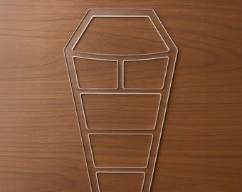Coffin Charcuterie Board Router Template - 16" Acrylic Halloween Jig
