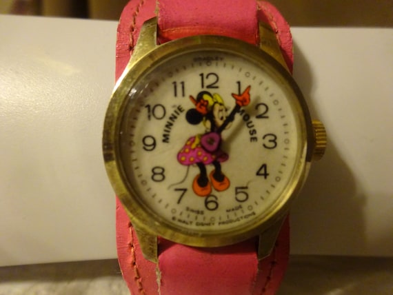 Vintage Minnie Mouse Watch/vintage Bradley Minnie… - image 1