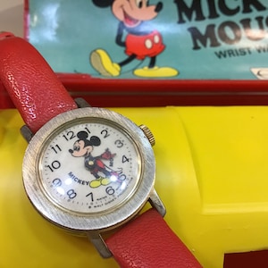 Bradley Mickey Mouse Watch/ Vintage Disney Watch/Walt Disney Productions/Mickey Mouse Watch/ Manual Bradley Watch