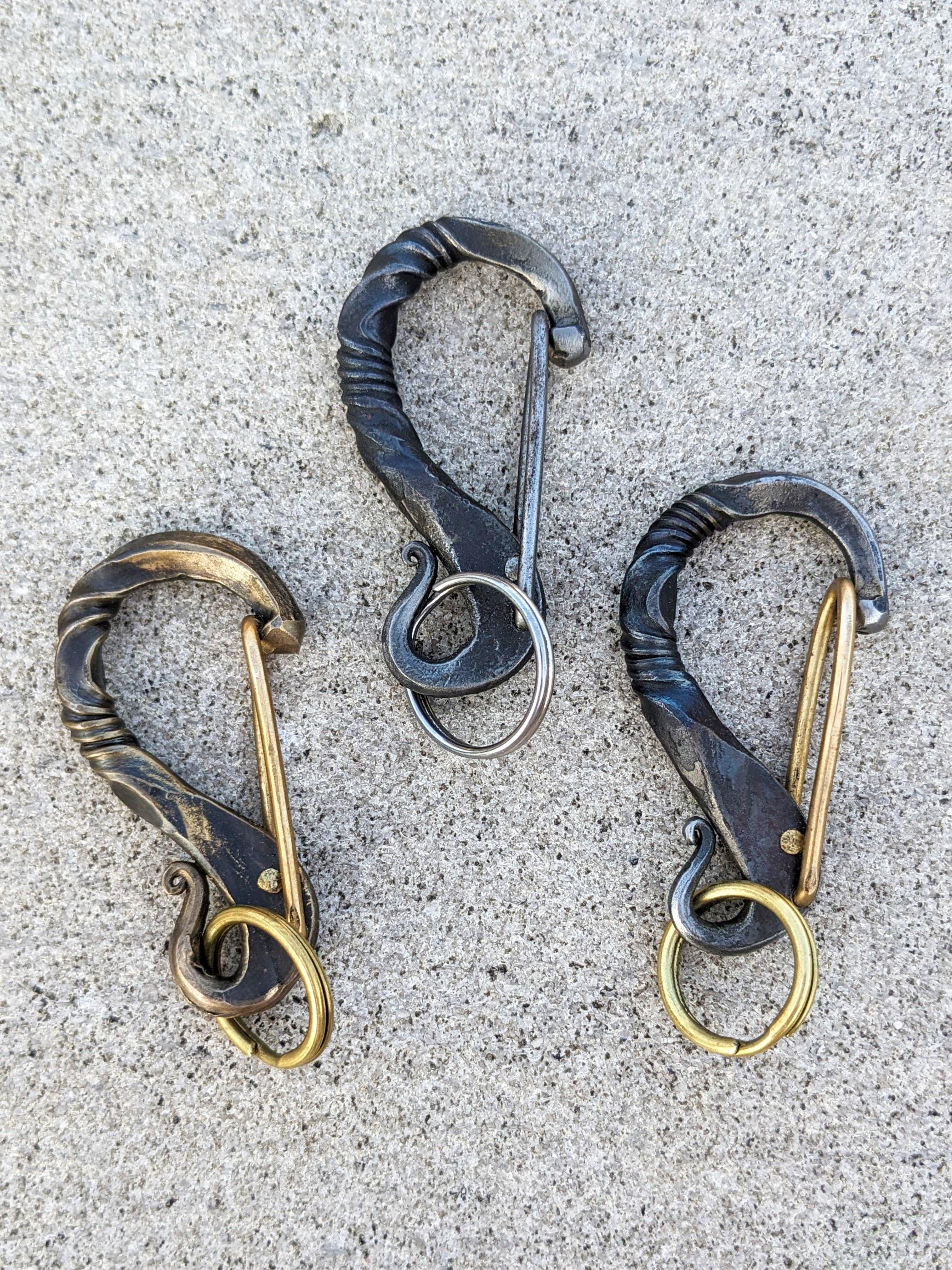 Hand Forged Iron and Bronze Carabiner - Etsy Canada