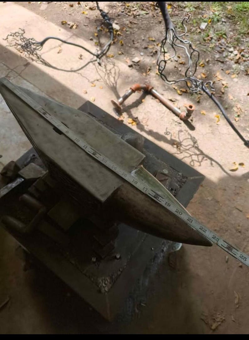 Anvil Ruler Custom 160 Lb Anvil With Dwarven Bronze Inlays and Gemstones - One of A ...