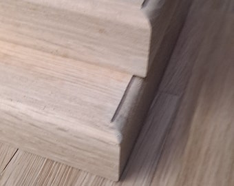 Estante flotante de madera maciza de roble blanco sin terminar (se vende por separado)