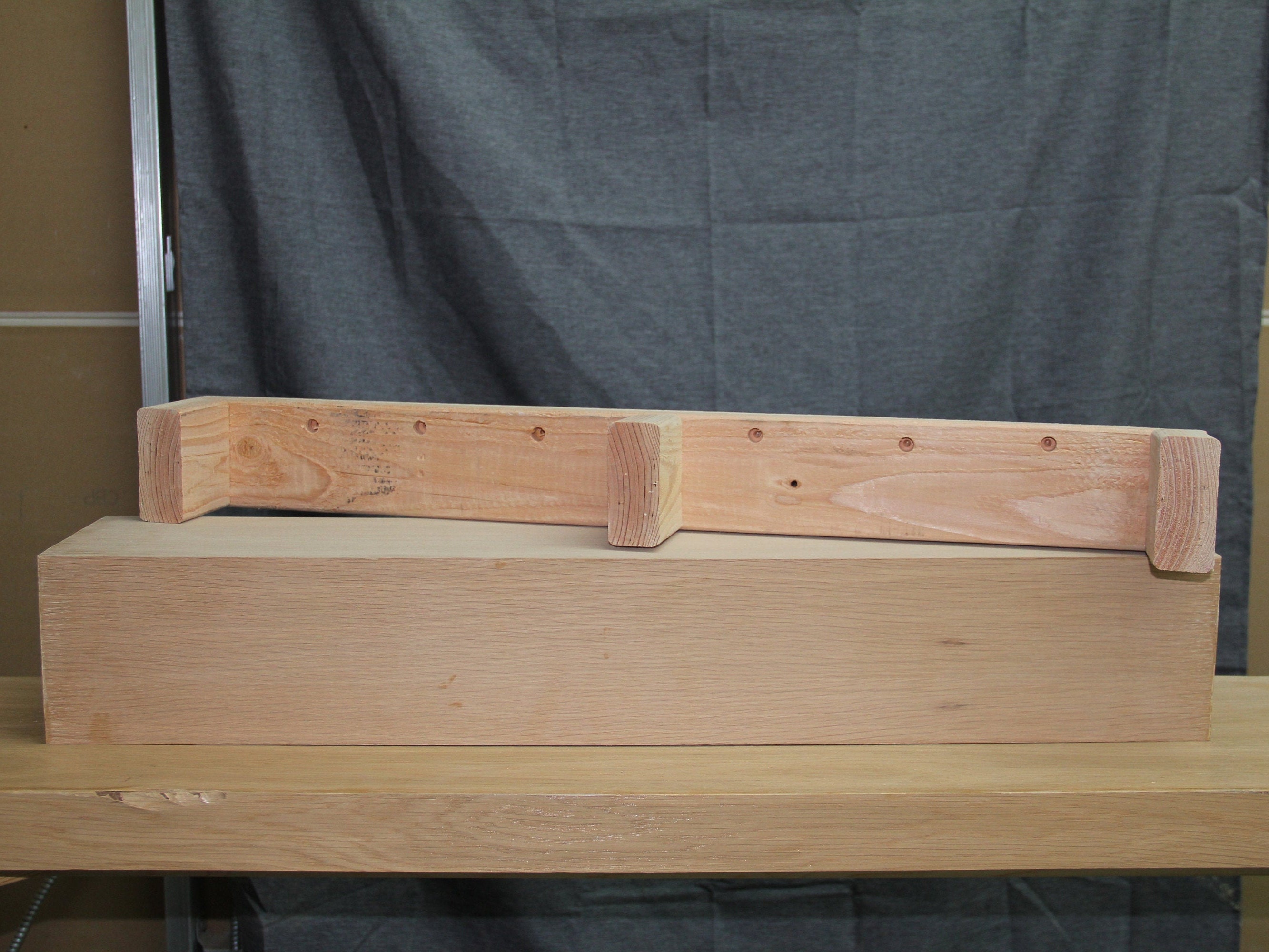 White Oak Veneer Floating Shelf Finished With Danish Oil Etsy