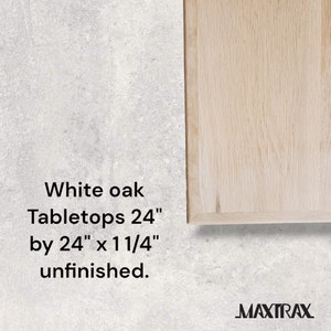Unfinished White Oak Tabletop: Rustic Wood, Custom Sizes