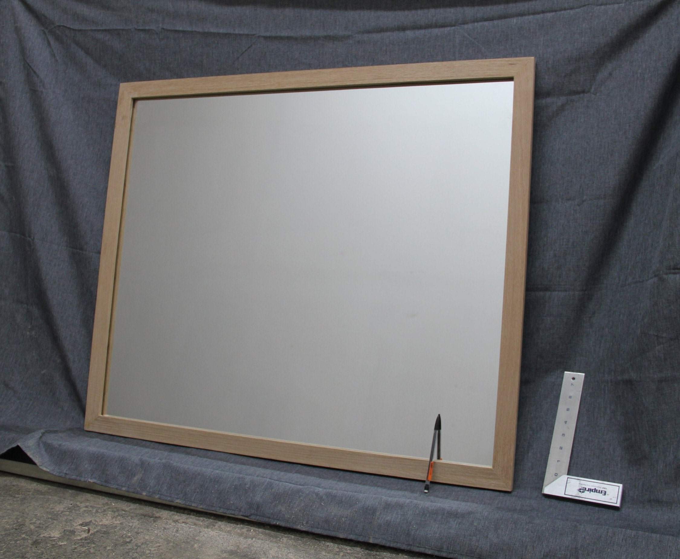 White Oak Wood Natural Unfinished Framed Mirror 38.375 X Etsy UK