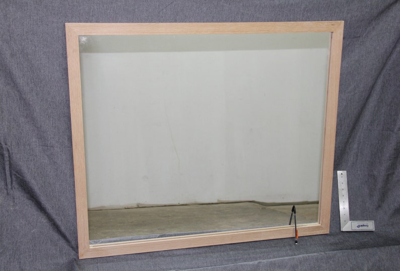 White Oak Wood Natural Unfinished Framed Mirror 38.375 X Etsy