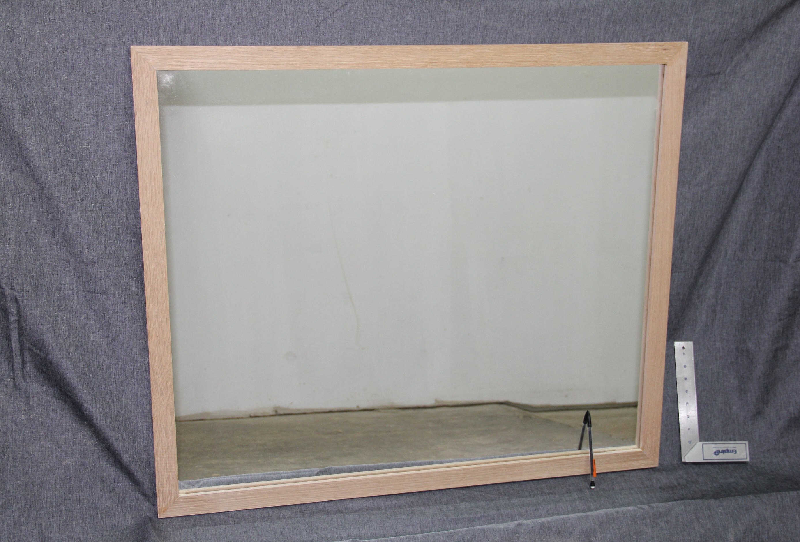 White Oak Wood Natural Unfinished Framed Mirror 38.375 X Etsy UK