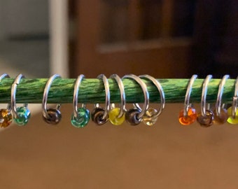 Colorful Snag-Free Handmade Closed O Ring Stitch Markers for Knitting - Choose your size and quantity!