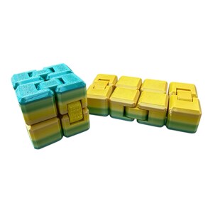 3D Printed Infinity Cube Fidget Toy | Handmade PLA | Sensory Fidget for Focus | Office Desk Toy | Quiet Stress Relief | Unique Color Combos
