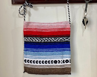 Crossbody Sarape shoulder bag | Zarape bag | Ethnican Mexican bag | Bohemian aztec bag Ethnic festival