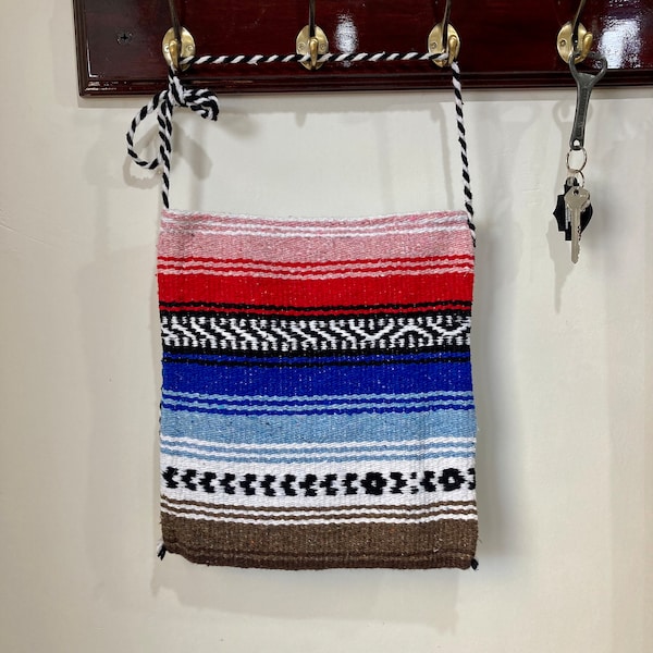 Crossbody Sarape shoulder bag | Zarape bag | Ethnican Mexican bag | Bohemian azteca bag Ethnic festival