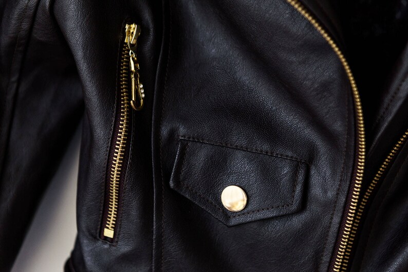 New Handmade Dark Chocolate Brown Faux Leather Women Jacket | Etsy
