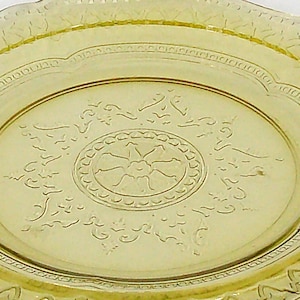 Amber PATRICIAN Depression Glass Lunch Plate by Federal Glass