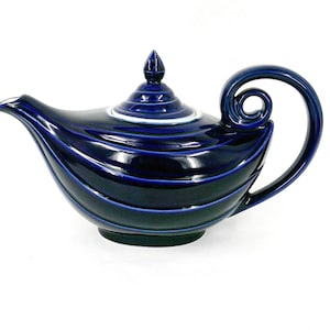 Blå Aladdin-stil tekanna, vintage