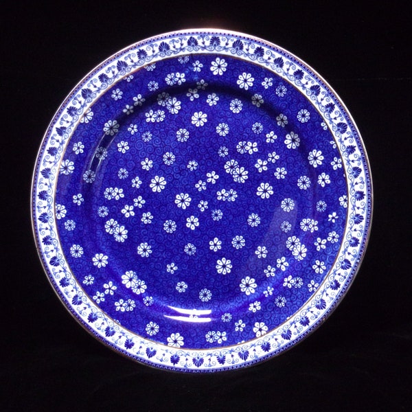 Antique Stunning Blue and White Plate by John Maddox & Sons, England