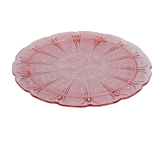 アメリカデプレッショングラス、ジャネット社、ピンク色のチェリー