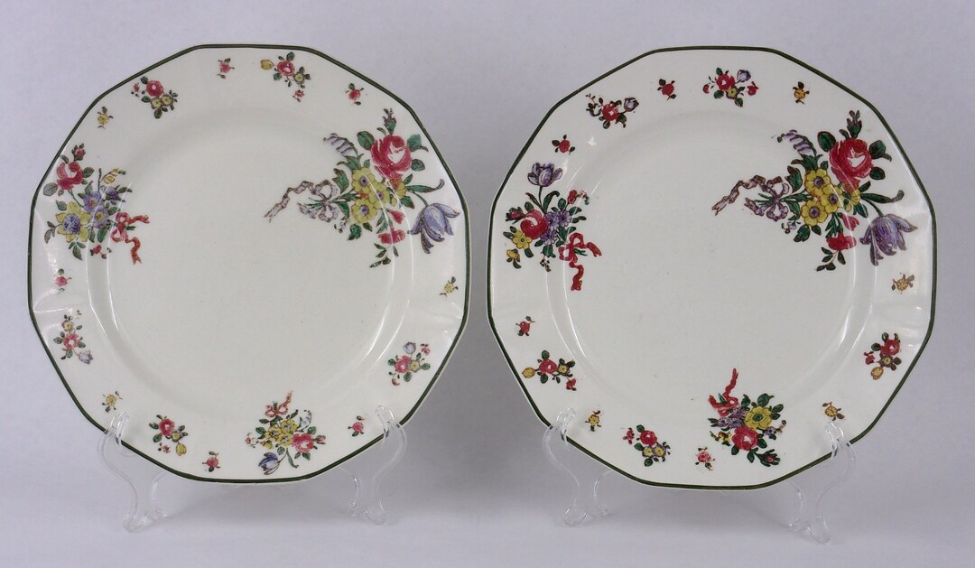 Pair of ROYAL DOULTON Old Leeds Sprays Dinner Plates Etsy