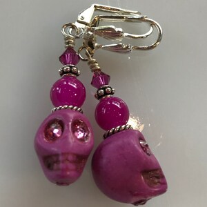 Purple Skeleton Earrings