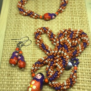Purple Orange White Matryoshka Set