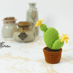 Cactus Collection crochet PATTERN, Amigurumi cactus plant, Crochet prickly pear tutorial. PDF file English image 7