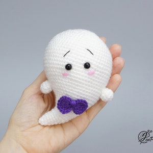 Halloween ghost crochet PATTERN, DIY Kawaii ghost ornaments, Cute Halloween amigurumi crochet tutorial. PDF file English image 5