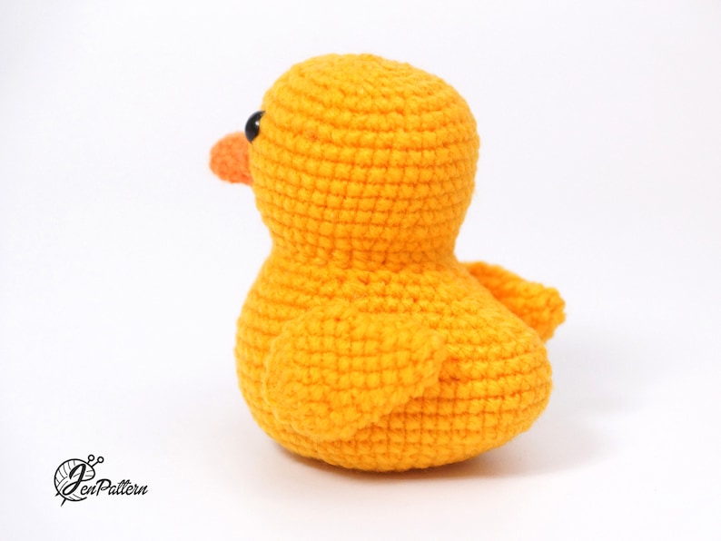 Yellow rubber duck crochet PATTERN, Amigurumi ducky tutorial, DIY crochet duckling. PDF file English image 9