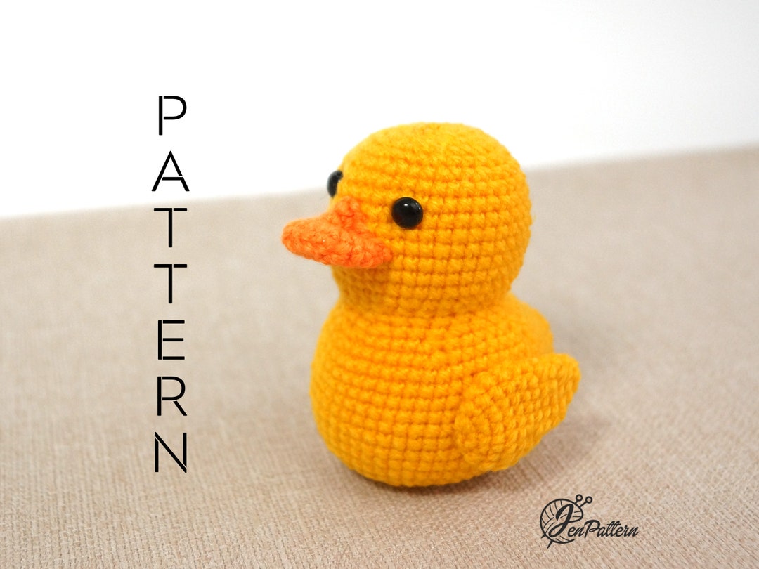 Yellow Rubber Duck Crochet PATTERN, Amigurumi Ducky Tutorial, DIY